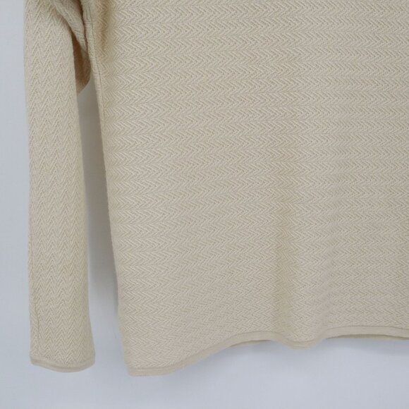 Nells Nelson Cashmere Sweater Women 44/8 Cream Classic Luxurious Elevated Basic - Picture 11 of 16